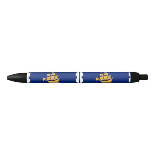 Noir Drapeau du stylo d'encre noire de Québec (Devant)