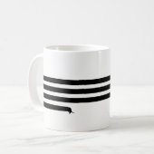 Noir drôle de tasse de teckel (Devant gauche)