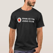 Noir du T-shirt des hommes de club du judo (Devant)