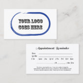 Noir élégant 7 cartes de rappel de rendez-vous de (Devant / Derrière)