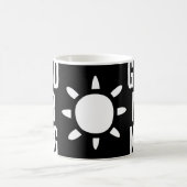 Noir élégant Bon Matin Soleil Thé Mug (Centre)