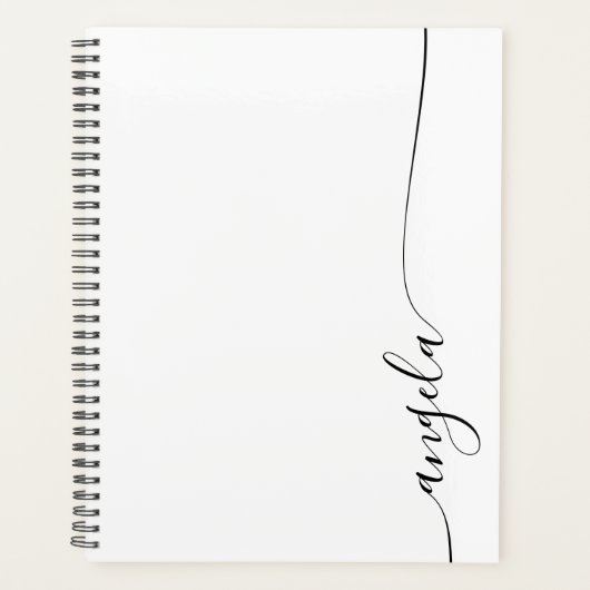 Noir Élégant Délicat Signature Script (Devant)