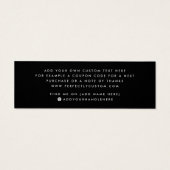 Noir élégant entreprise merci insérer carte (Dos)