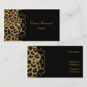 Noir élégant et carte de visite d'impression de (Devant / Derrière)