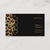 Noir élégant et carte de visite d'impression de (Dos)