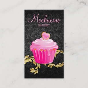 Noir élégant Gol de petit gâteau de carte de