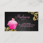 Noir élégant Gol de petit gâteau de carte de (Dos)