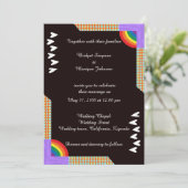 noir élégant lgbtq amour Faire-part de mariage (Debout devant)