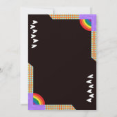 noir élégant lgbtq amour Faire-part de mariage (Dos)