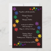 noir élégant lgbtq fleur amour Faire-part de maria (Devant)