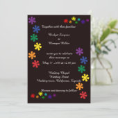 noir élégant lgbtq fleur amour Faire-part de maria (Debout devant)