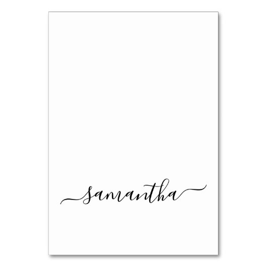 Noir Élégant Script Signature Nom Plaque Cartes (Par défaut)