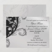 noir et argent Corporate party Invitation (Devant / Derrière)