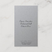 Noir et argent de monogramme de carte de visite de (Dos)