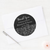 Noir et Argent Mariage Favoriser Stickers Sparkle (Enveloppe)