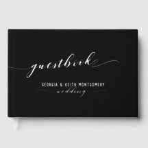 Noir Et Argent Script Mariage Élégant