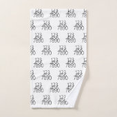 Noir et blanc : 0 à 9 (Serviette à main)