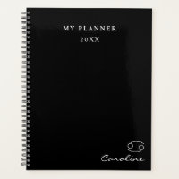 Noir et blanc 2022 Cancer Zodiac Symbole Planifica