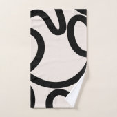 Noir et blanc Abstrait (Serviette à main)