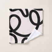 Noir et blanc Abstrait (Gant de toilette)