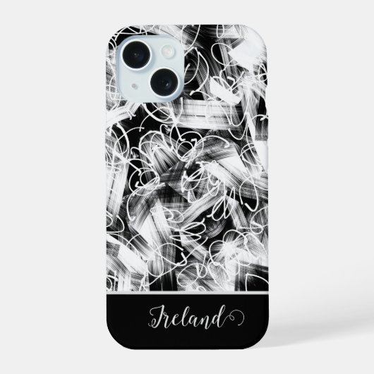 Noir et blanc abstrait (Verso)