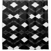 Noir et blanc Abstrait rideau de douche Style 2 (Devant)