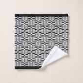 Noir et blanc afrocentrique Kente (Gant de toilette)