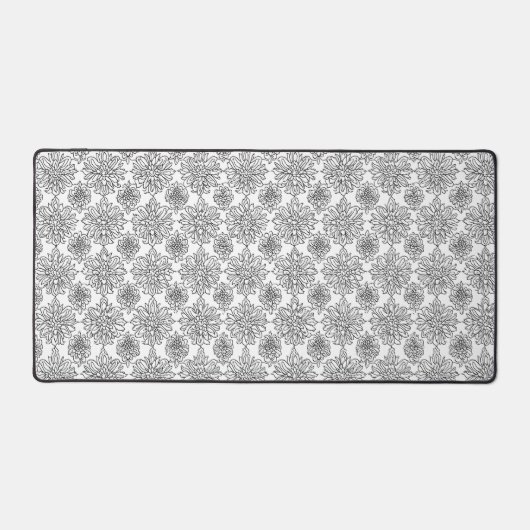 Noir et Blanc Art Mum Flower Desk Mat (Recto)