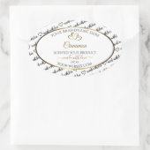 Noir et blanc Art produit Étiquette Gold Hearts (Sac)