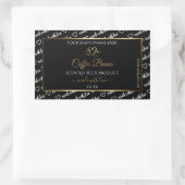 Noir et blanc Art produit Étiquette Gold Hearts (Sac)