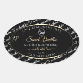 Noir et blanc Art produit Logo Étiquette or (Devant)