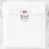 Noir Et Blanc Avec Fleurs Colorées Étiquettes De S (Sac)