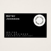 Noir et blanc avec Logo et Carte de visite de code (Devant)