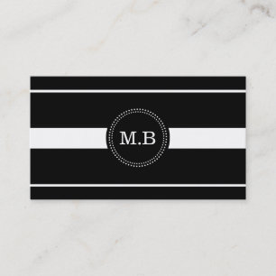 Noir et blanc barre le carte de visite