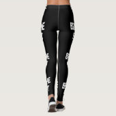 Noir et blanc Breathe It Out Leggings (Dos)