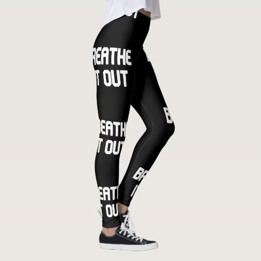 Noir et blanc Breathe It Out Leggings (Droite)