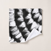 Noir et blanc brossé  (Gant de toilette)