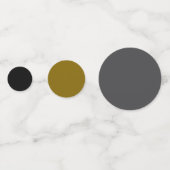 Noir et blanc Bulldog Face Table Confetti (Derrière)