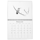 Noir et blanc Calendrier monochrome (Feb 2026)