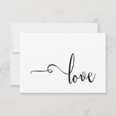 Noir et Blanc Calligraphie Elaborée Réponse Simple (Dos)