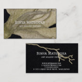 Noir et blanc, Carte de visite élégant (Devant / Derrière)