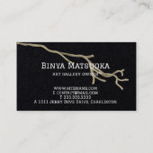 Noir et blanc, Carte de visite élégant (Dos)