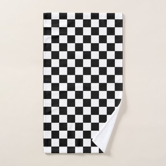 Noir et blanc Checkered (Serviette à main)