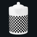 Noir et blanc Checkered<br><div class="desc">Art numérique abstrait des carrés noirs et blancs dans une formation checkered.</div>