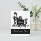 noir et blanc Chic Business Merci Cartes (Debout devant)