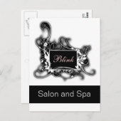 noir et blanc Chic Business Merci Cartes (Devant / Derrière)