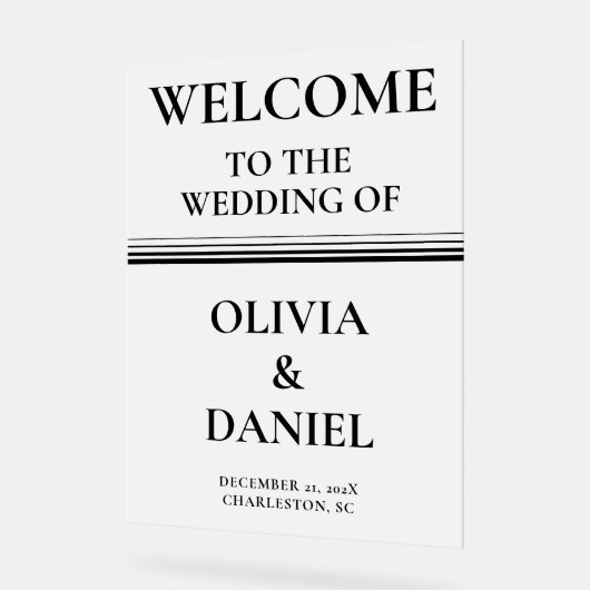 Noir et blanc classique Mariage d'hiver Frosted (Angle)