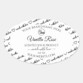 Noir et blanc Cloud Étiquette de produit avec logo (Devant)