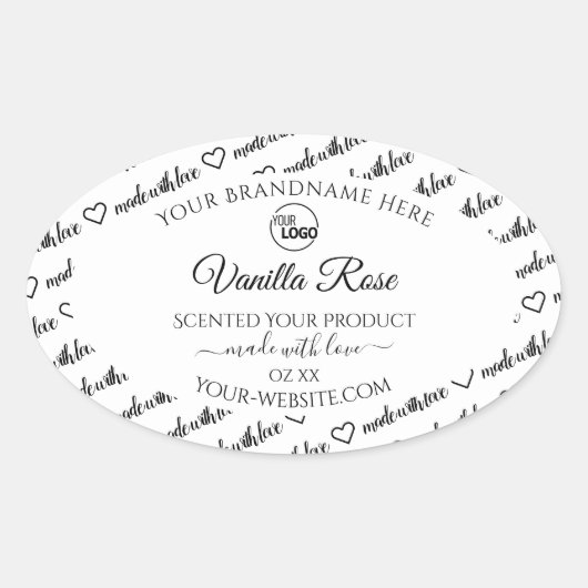 Noir et blanc Cloud Étiquette de produit avec logo (Devant)