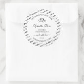 Noir et blanc Cloud Produit Coeurs Étiquette (Sac)
